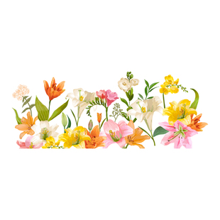 春季装饰女装店橱窗装饰玻璃门静电贴纸花卉静电贴窗饰美化店铺