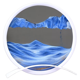 流沙画摆件3d立体沙漏动态翻转解压创意客厅卧室桌面装饰生日礼物