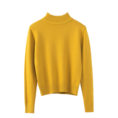 加绒短款内搭毛衣女秋冬加厚打底