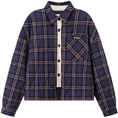 格子棉服nooneelse韩系