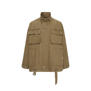 MWO 巴恩风复古全棉水洗做旧大版型宽松工装夹克外套 男女同款