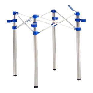 桌子腿支架不锈钢桌腿折叠手动升降圆桌架子底座加厚伸缩餐桌脚架