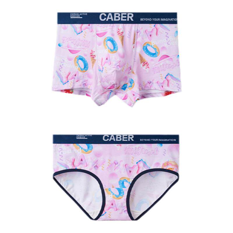 caber/卡百利情侣内裤莫代尔男士平角裤棉女三角裤中腰时尚清仓