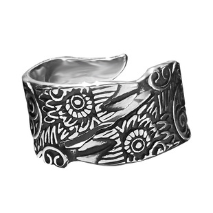 北欧维京奥丁智慧乌鸦戒指男士开口指环个性配饰复古朋克钛钢饰品