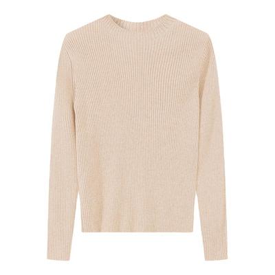 羊绒衫女士瓶颈领变化组织女套衫