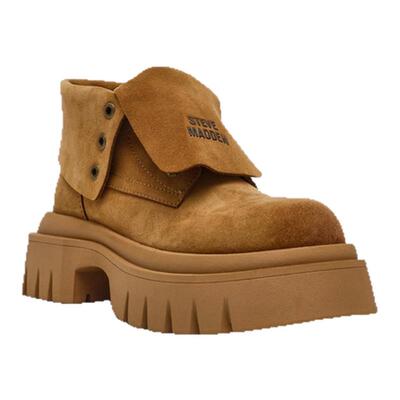 翻折设计两穿厚底大黄靴