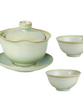 汝窑茶具套装周泽堂陶瓷