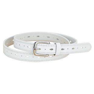 腰带女款真皮头层纯牛皮白色免打孔时尚百搭装饰配牛仔裤皮带夏季