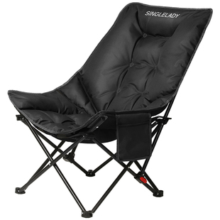 躺椅户外午休折叠椅晒太阳午睡新款椅子露营便携月亮椅沙滩椅钓鱼