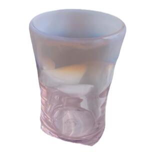 粉色骨粉杯子 日本杯子 手工玻璃杯 冷水杯不耐热 家居好物分享