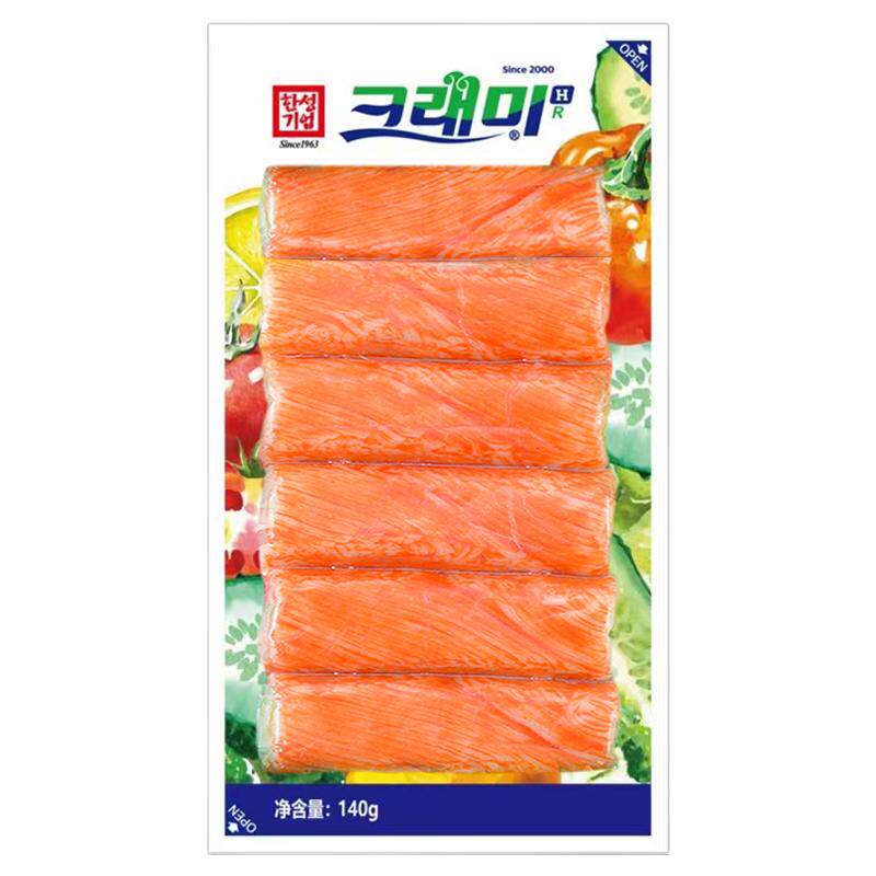 可莱美韩国进口蟹味棒手撕140火锅即食脂肪低蟹柳蟹足棒火锅食材