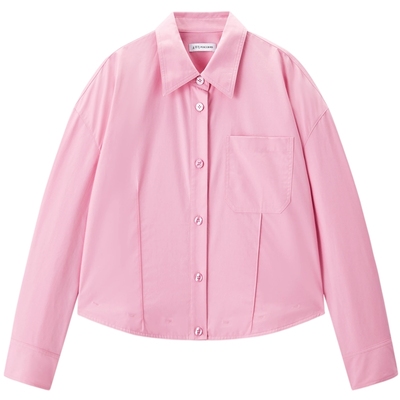 太平鸟可抽绳外套式长袖衬衫