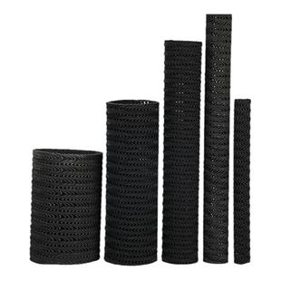 盲管排水管塑料盲沟硬式透水管牙山网形滤水管硬质渗水管曲纹网状