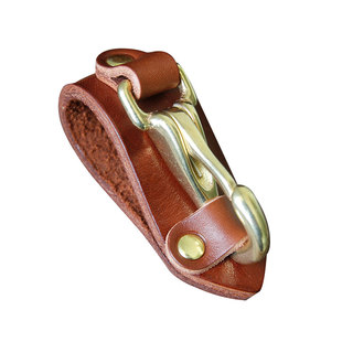 手工钥匙扣腰挂男士真牛皮纯铜配件皮腰带皮圈实用穿皮带挂钩配饰