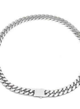 cubanlink钛钢立体男古巴项链