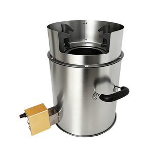 新型柴火气化炉无烟加厚家用户外烧木柴便携式炉具鼓风机野外碳炉