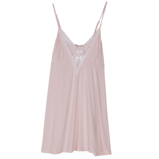 吊带睡裙女夏季性感蕾丝薄莫代尔棉法式宫廷风睡衣连衣裙2025新款