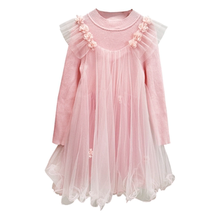 Qimoo淇木 26年春季 新款女童网纱花朵mini舞会连衣裙QWM1LP134A