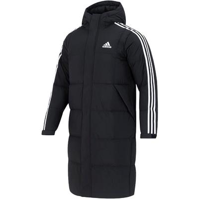 女长款羽绒服阿迪达斯保暖连帽