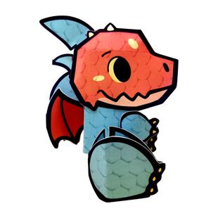 卡米卡乐动态立体纸模抱抱小飞龙手工纸质益智玩具儿童益智纸玩具