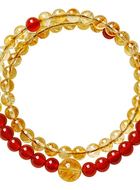 宫里上新黄塔晶红玛瑙手链