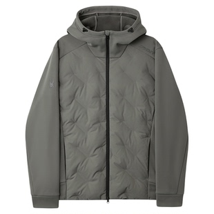 SPYDER蜘蛛秋冬男子防风保暖轻便短款连帽鹅绒轻羽绒服25MF229M