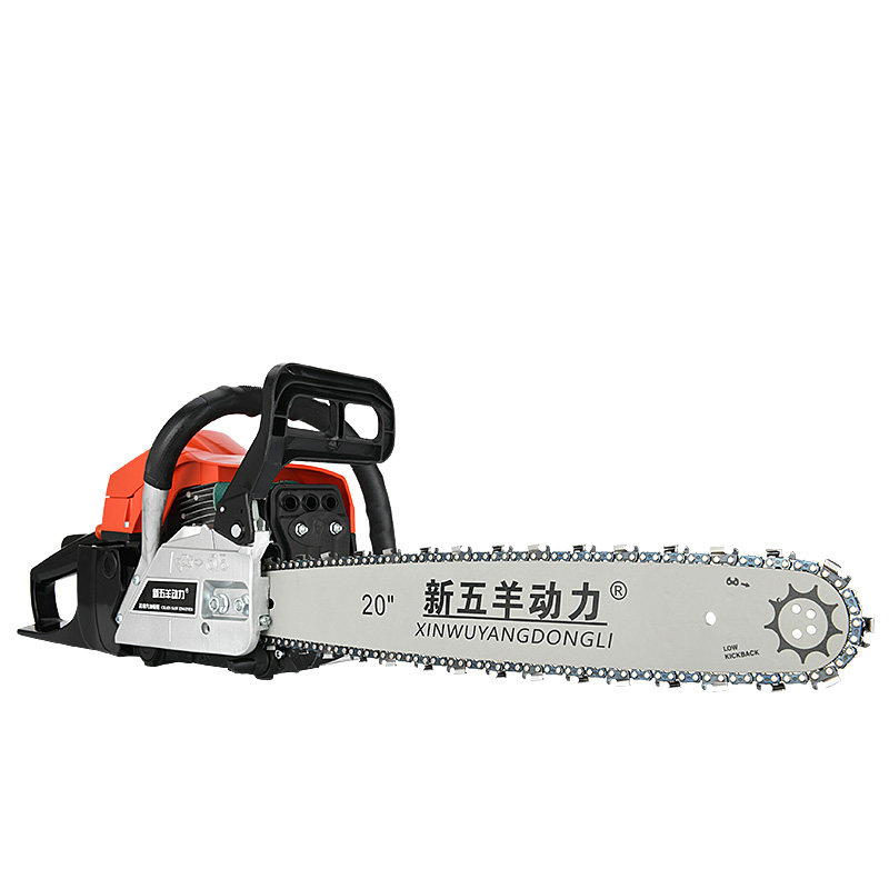 原装新五羊动力大功率油锯进口家用手持汽油锯伐木锯四链锯砍树机