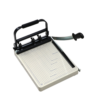 A3/A4活页打孔机 人事档案3孔/4孔打孔装订机 b5活页本打孔机带切纸刀办公用文件夹装订打孔器财务凭证打洞器