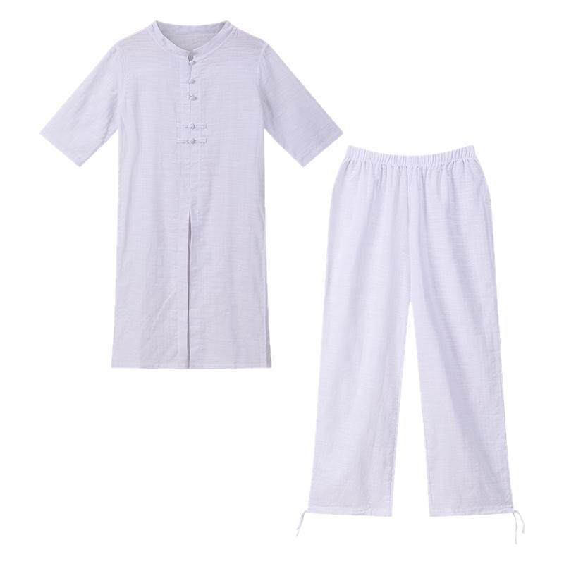 太极服中国风高档亚麻