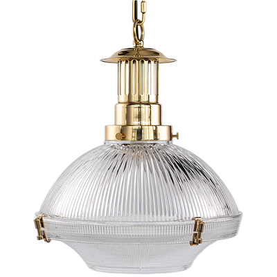 年轮公园复古黄铜玻璃欧式吊灯