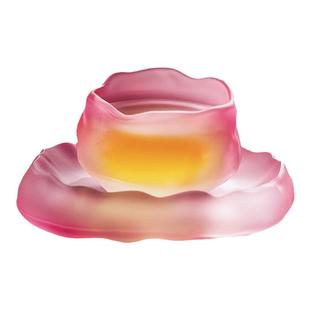 捷安玺茶杯女士个人专用粉色渐变品茗杯喝茶主人杯清酒日式琉璃杯