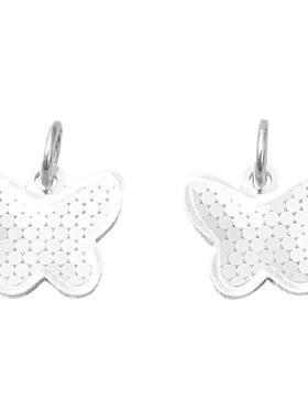 S925纯银波光粼粼5D蝴蝶吊坠