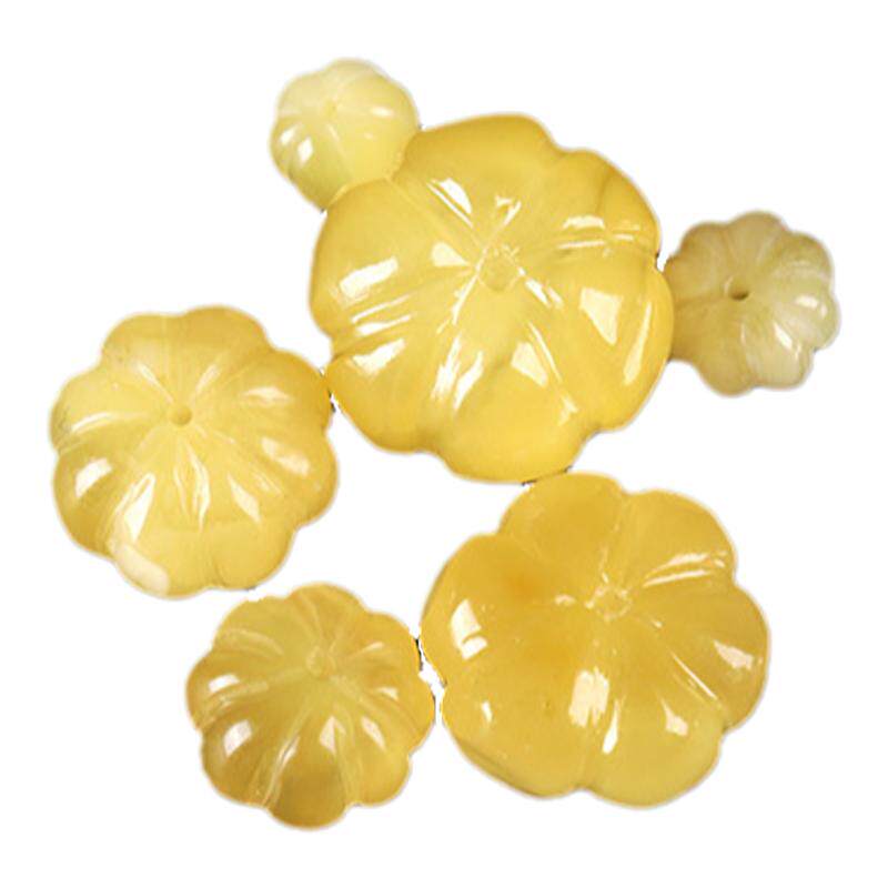 天然蜜蜡南瓜珠配件珠子俄料圆形