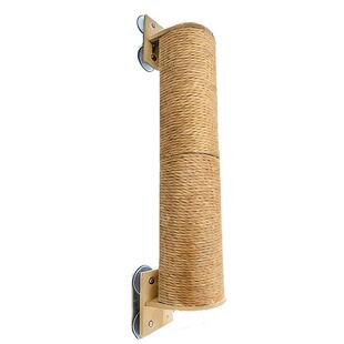 墙上猫爬架实木剑麻柱大号壁挂式免打孔吸盘猫跳台猫抓板耐磨掉屑