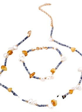 小众设计925银镀金天然珍珠项链