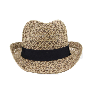 新款女生帽子夏天休闲百塔礼帽草帽小爵士帽海边防晒沙滩帽度假帽