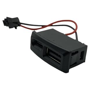 USB2.0 TYPE-C双接口母座灯具玩具充电口手机充电口2A防水插座2P