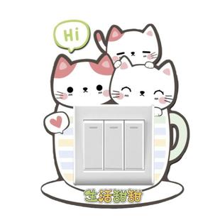 电开关装饰框亚克力立体3D卡通可爱遮丑美化边框套双开三开保护套