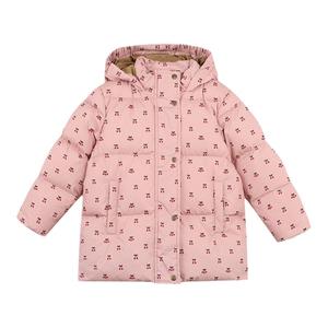 允儿妈女童杜邦三防90白鸭绒羽绒服宝宝冬季保暖碎花短款羽绒外套