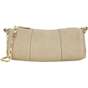 【新年礼物】MANU ATELIER 女士简约精致浅棕色皮革单肩包