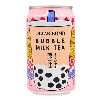 OCEAN BOMB 香港进口珍珠奶茶饮料原味港澳台式奶茶含珍珠315ML*4