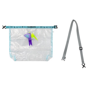 户外旅行透明包便携通勤运动收纳手提包编织布防水袋大容量斜挎包