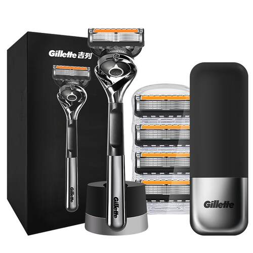 吉列锋隐致顺剃须刀男士手动刮胡刀锋速5刀片吉列胡须刀引力盒