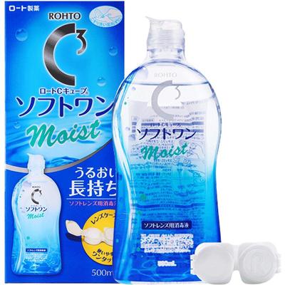 日本乐敦清C3隐形眼镜美瞳护理液消毒正品官方旗舰大瓶滋润500ml