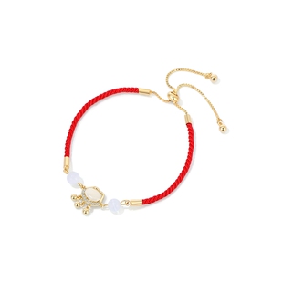 本命年平安锁红绳手链女轻奢小众精致抽拉式编织手绳2025新款手饰