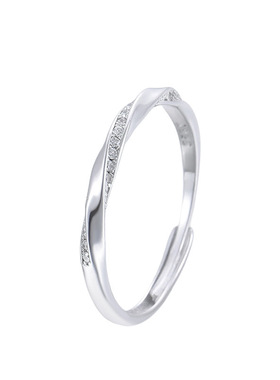 S925纯银莫比乌斯显白食指戒