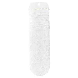 春夏季镂空白色薄款堆堆袜子夏季镂空花边配小皮鞋防臭jk中筒蕾丝