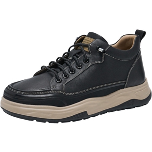 天美意男鞋休闲系带厚底户外工装靴低帮马丁靴百搭工装鞋EVA02DM4