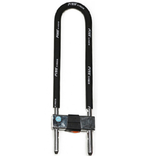 u型锁门市玻璃门锁办公室门插锁商铺大门锁双门加长U锁型防盗锁免