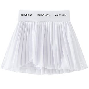 女童网球裙2024新款儿童羽毛球服运动半身裙大童裙裤裙子速干短裙